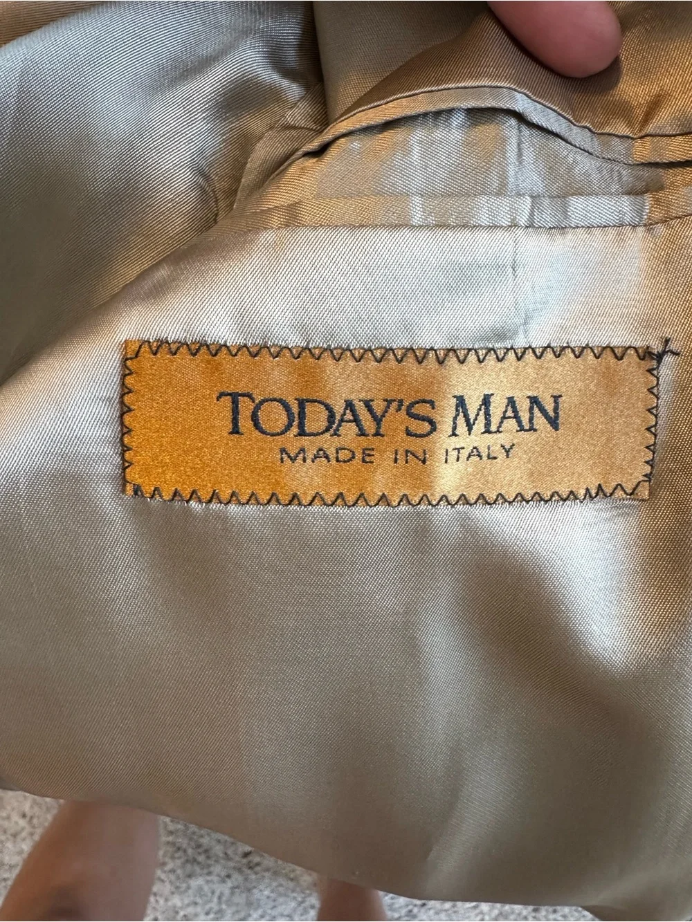 Made in Italy Vintage Wool Houndstooth Sport Coat — Brown